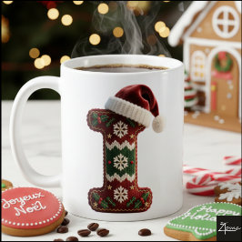 Kersttrui Brei Trui Letter I Kerstmannenhoed Koffiemok