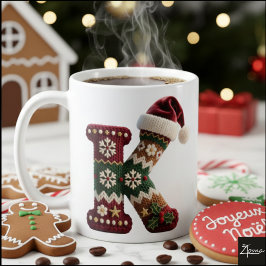 Kersttrui Brei Trui Letter K Kerstman Hoed Koffiemok