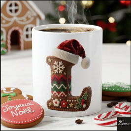 Kersttrui Brei Trui Letter L Kerstmannenhoed Koffiemok