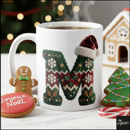 Kersttrui Brei Trui Letter N Kerstman Hoed Koffiemok