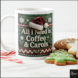 Kersttrui Breien Alles Wat Ik Nodig Heb is Koffie Koffiemok