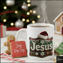 Kersttrui Breien Jesus Santa Hoed