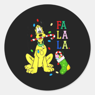 Kersttrui Cute La Fa Fa Swea Ronde Sticker