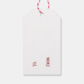 Kersttrui Gebreid Rood en Wit Cadeaulabel (Achterkant)