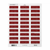 Kersttrui Gebreid Rood en Wit Etiket (Full Sheet)