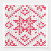 Kersttrui gebreide rode sneeuwvlok servet (Voorkant)