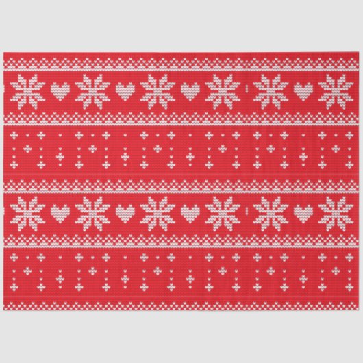 Kersttrui Hearts Sneeuwvlokken Kerstmis Tissuepapier (Voorkant)