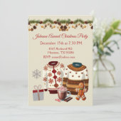 Kersttrui jaarlijkse feestuitnodiging kaart (Staand voorkant)