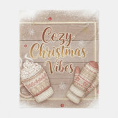 Kersttrui Kussen Cozy Christmas Vibes Fleece Deken (Voorkant)
