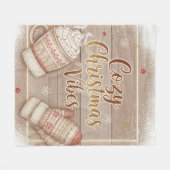 Kersttrui Kussen Cozy Christmas Vibes Fleece Deken (Voorkant (Horizontaal))