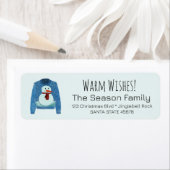 Kersttrui-label met warme wensen etiket (Insitu)