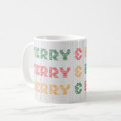 Kersttrui Merry & Bright Koffiemok (Voorkant links)