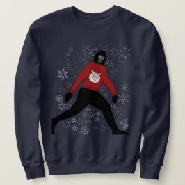 Kersttrui met Bigfoot en Santa; Unisex Trui
