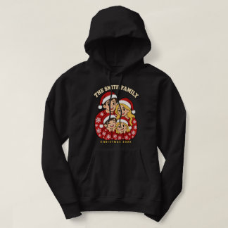 Kersttrui met eigen familienaam hoodie