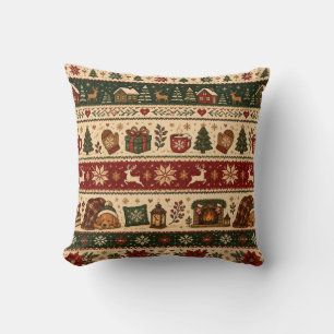Kersttrui met Fair Isle breipatroon Kussen