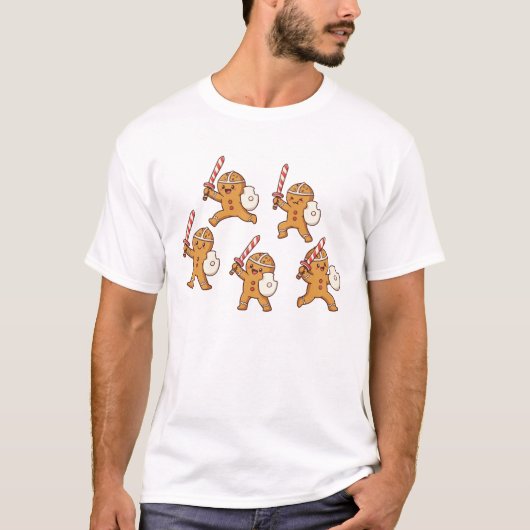 Kersttrui met grappig ontwerp van peperkoek strijd t-shirt (Voorkant)