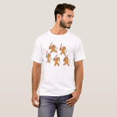 Kersttrui met grappig ontwerp van peperkoek strijd t-shirt (Voorkant volledig)