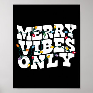 Kersttrui met kerstlichtjes en vintage uitstraling poster
