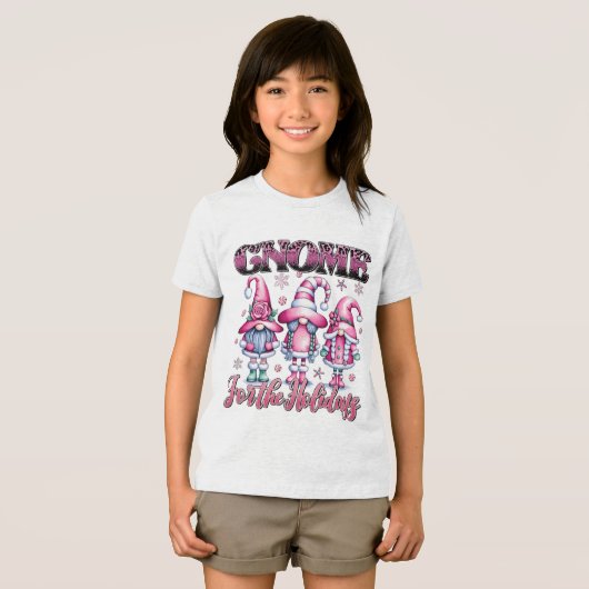 Kersttrui met leuke Kabouters Tri-Blend Shirt (Voorkant volledig)