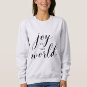 Kersttrui met minimale kerstscript 'Joy to the Wor Trui (Voorkant)