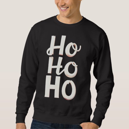 Kersttrui met opvallende HO HO HO tekst Trui (Voorkant)