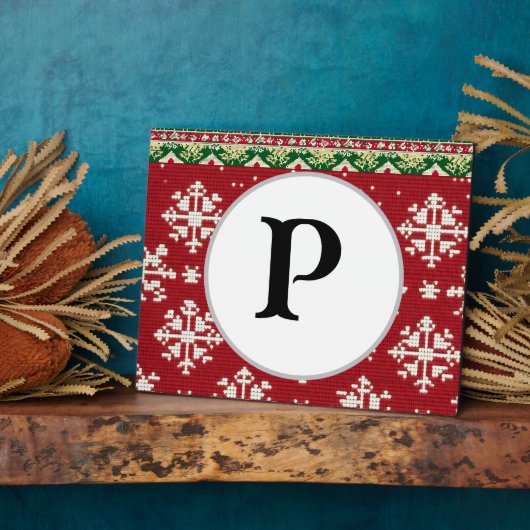 Kersttrui monogram op maat fotoplaat (Zijkant)