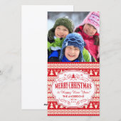 Kersttrui Patroon Vakantie Afbeelding Feestdagenkaart (Voorkant / Achterkant)