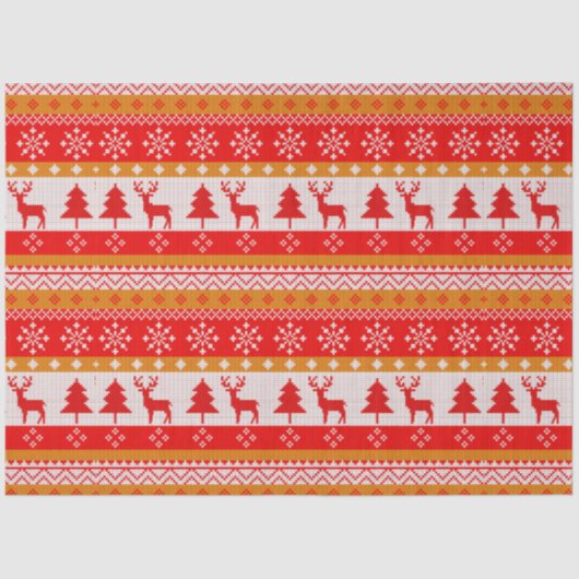 Kersttrui Pine Trees Snowflakes Kerstmis Tissuepapier (Voorkant)