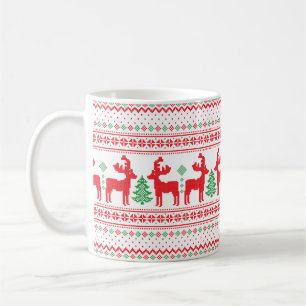 Kersttrui Rendier Kerstbomen Breipatroon Koffiemok
