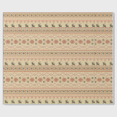 Kersttrui Rendier Patroon Cadeaupapier (Vlak)