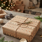 Kersttrui Rendier Patroon Cadeaupapier