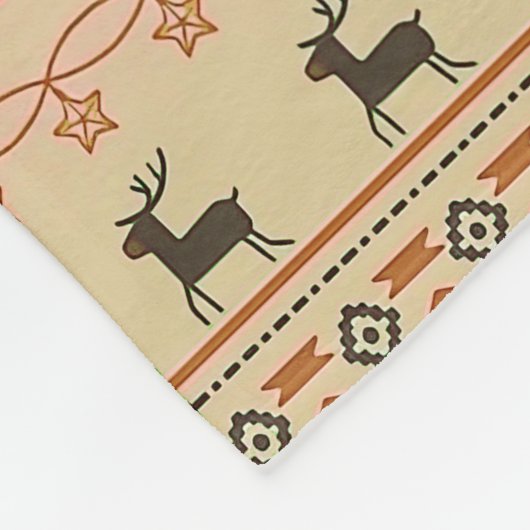 Kersttrui rendier patroon fleece deken (Hoek)