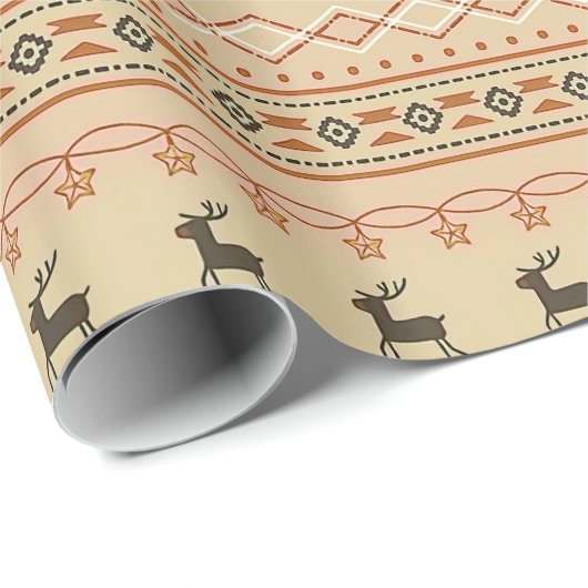 Kersttrui rendierpatroon cadeaupapier (Rol Hoek)