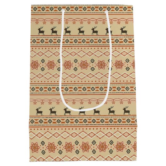 Kersttrui rendierpatroon medium cadeauzakje (Achterkant)