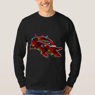 Kersttrui Rood Geruit Kerstverlichting Cavia T-shirt