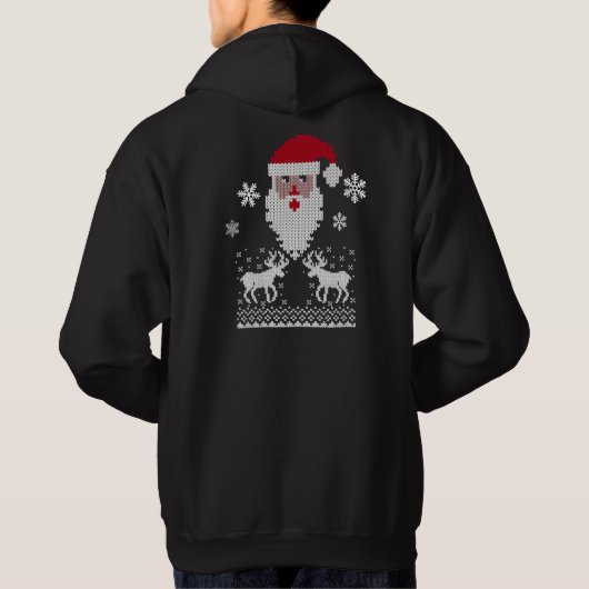 kersttrui Santa claus Hoodie (Achterkant)