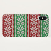 Kersttrui Sneeuwvlok iPhone Hoesje (Achterkant (horizontaal))