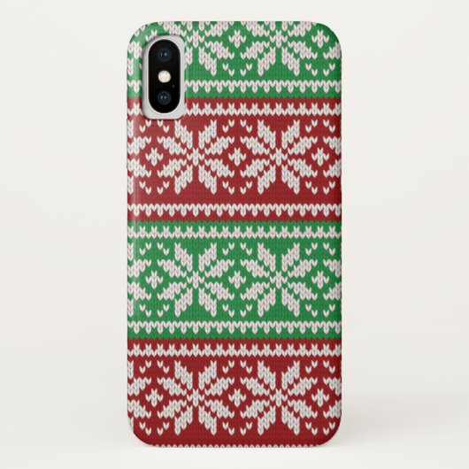 Kersttrui Sneeuwvlok iPhone Hoesje (Achterkant)