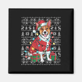 Kersttrui Stijl Lelijk Santa Basenji Hond Kerstmis Magneet (Voorkant)