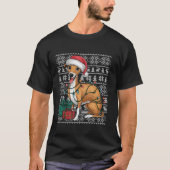 Kersttrui Stijl Lelijk Santa Whippet Hond Kerstmis T-shirt (Voorkant)