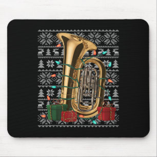 Kersttrui Stijl Lelijke Musical Tuba Kerstmis Muismat