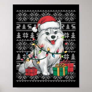 Kersttrui Stijl Lelijke Santa Amerikaanse Eskimo H Poster