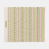 Kersttrui Stripe Nostalgische vakantienaam Fleece Deken (Voorkant (Horizontaal))