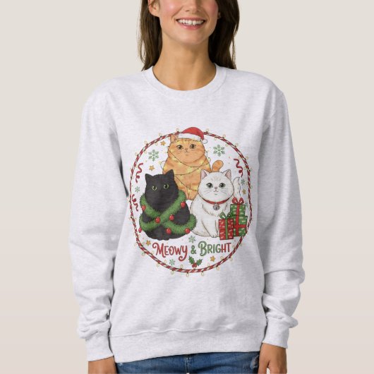 Kersttrui voor kattenliefhebbers trui (Voorkant)