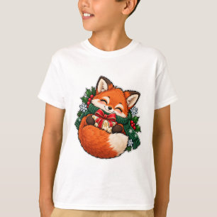 Kersttrui voor kinderen - Cadeau met een Cute Vos T-shirt