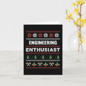 Kersttrui voor techniek enthousiasten cadeau kaart (Gele Bloem)