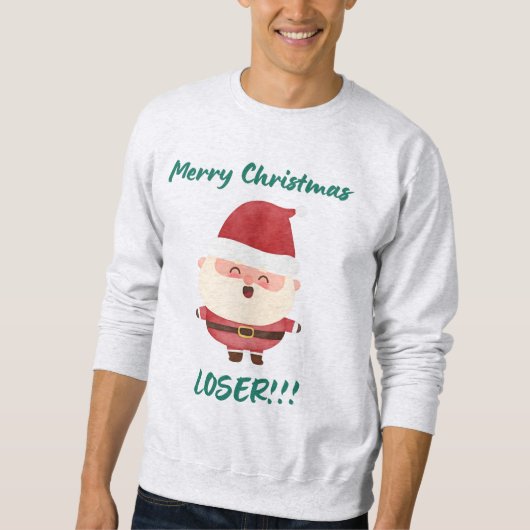 Kersttrui, vrolijke kerstverliezer, trui (Voorkant)