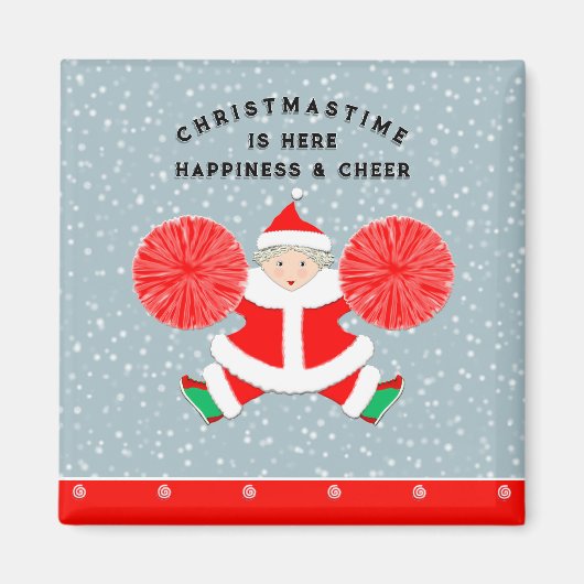 Kersttrui-vulling voor cheerleaders magneet (Voorkant)