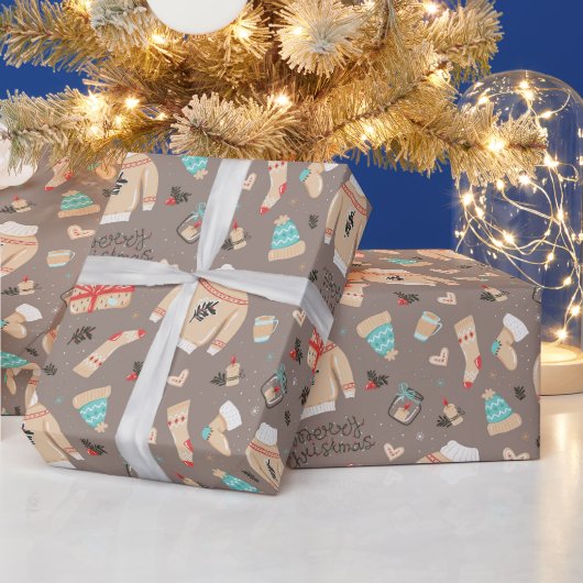 Kersttrui Winter Cadeaupapier (Feestdagen)