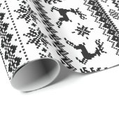 kersttrui zwart wit fair isle patroon cadeaupapier (Rol Hoek)